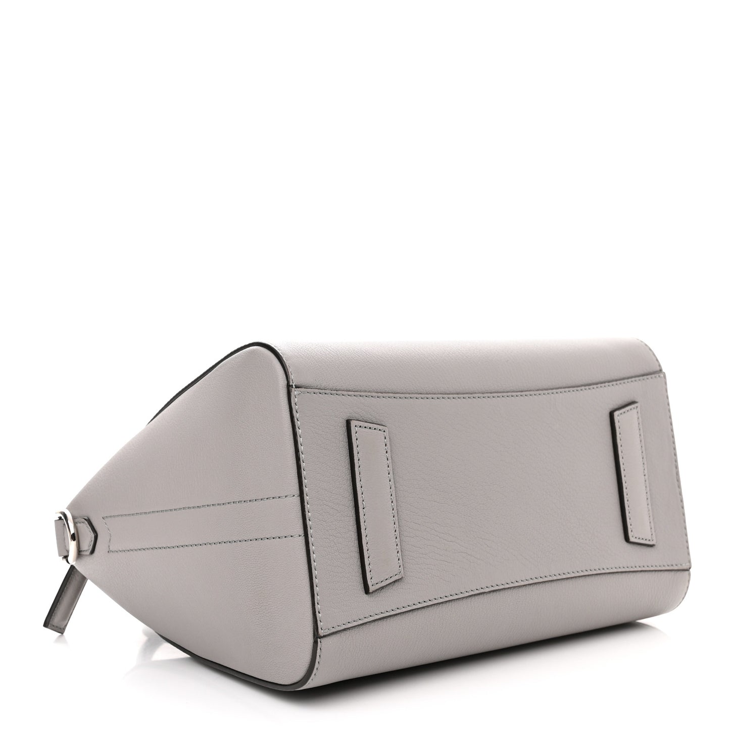 Sugar Goatskin Mini Antigona Pearl Grey