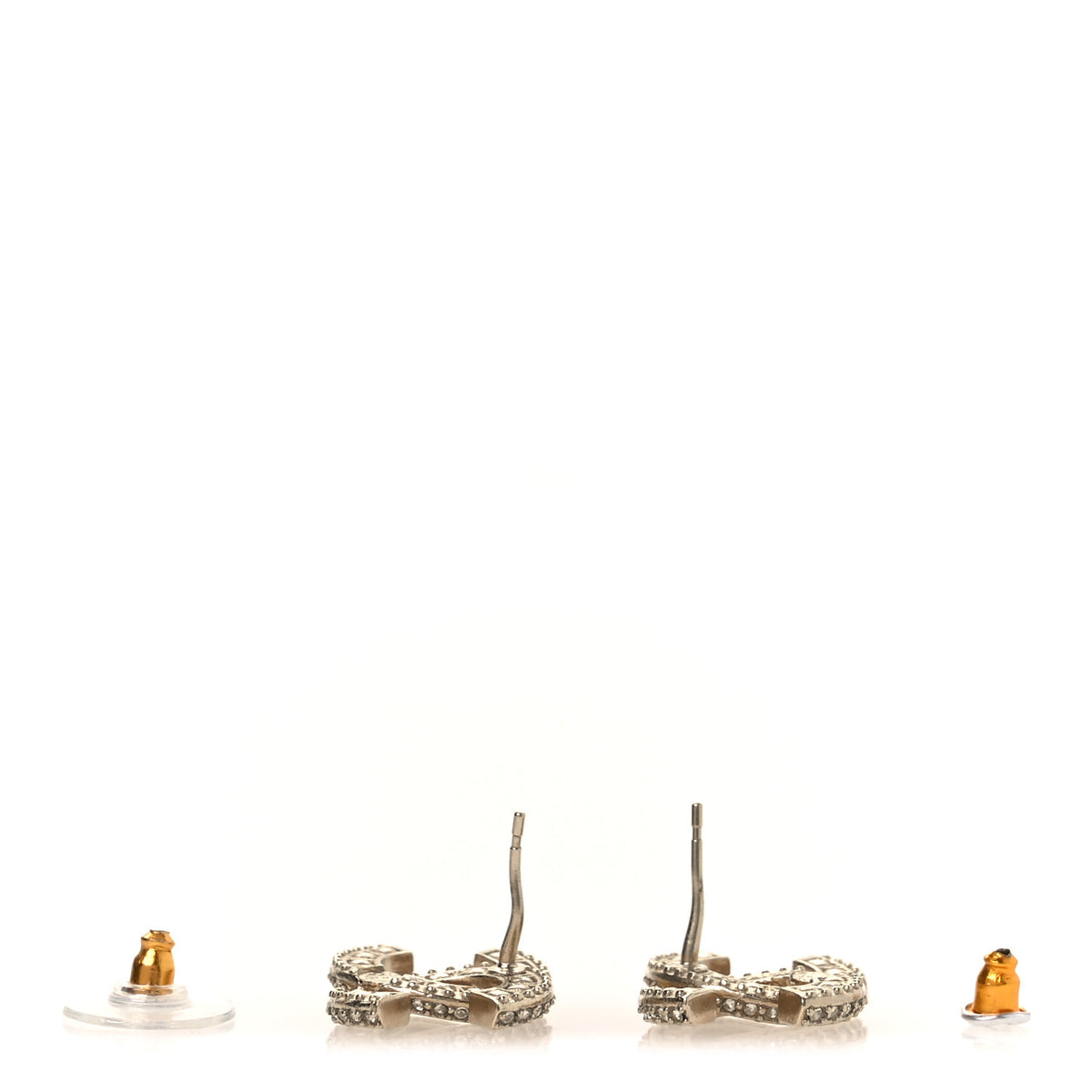 Crystal CC Earrings Light Gold