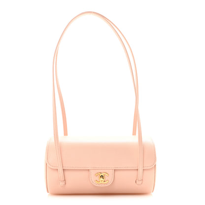 Chanel Shiny Caviar Preppy Coco Small Bowling Bag Light Pink 1 of 11