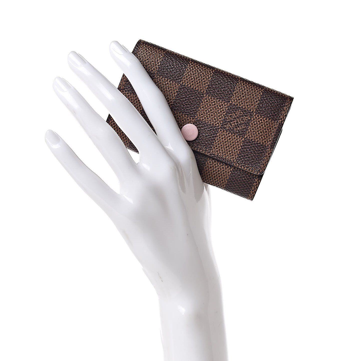 Damier Ebene Multicles 6 Key Holder Rose Ballerine