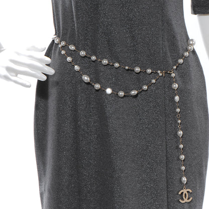 Chanel CC Irregular Pearl Belt Gold 2 of 6