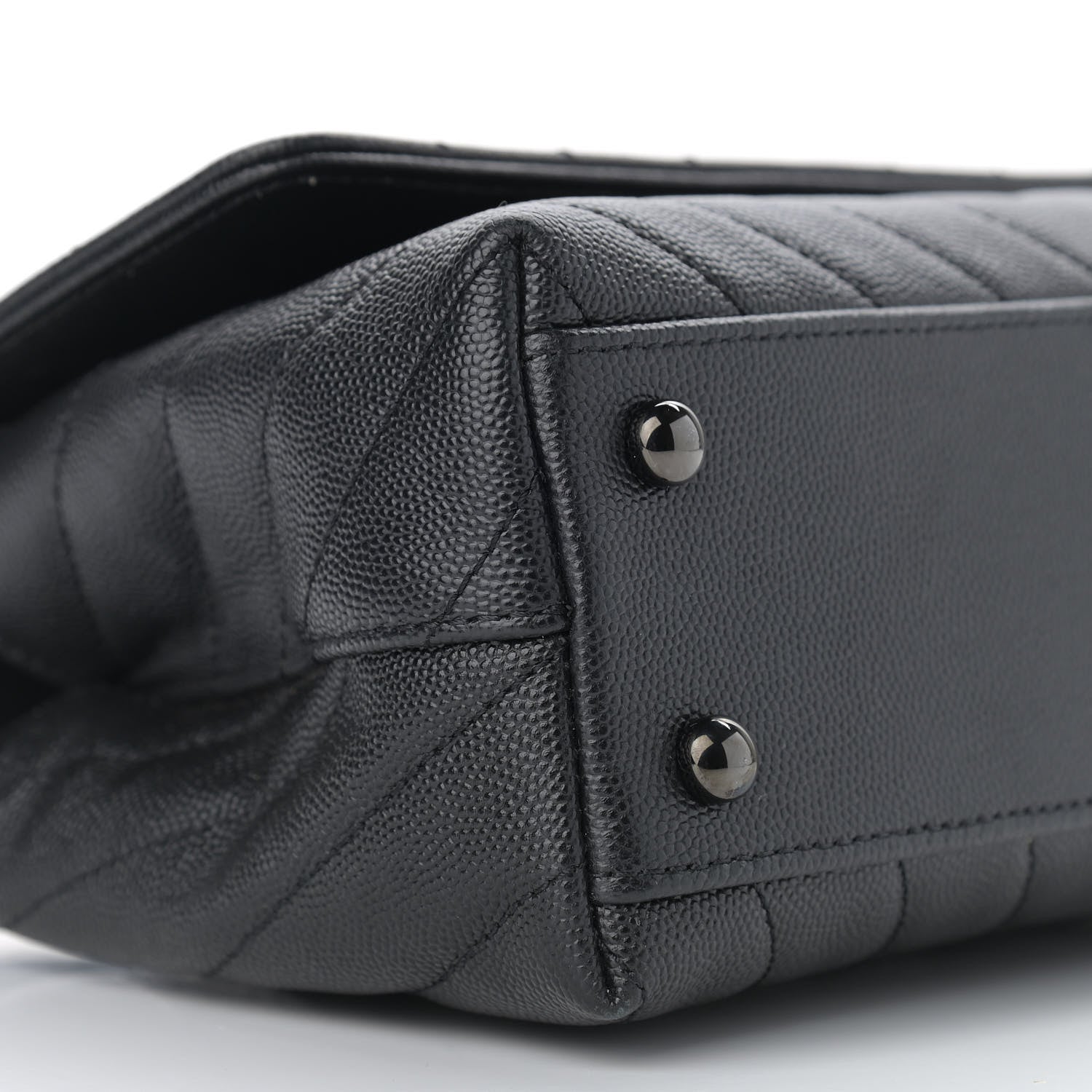 Chanel Caviar Chevron Quilted Mini Coco Handle Flap So Black 9 of 11