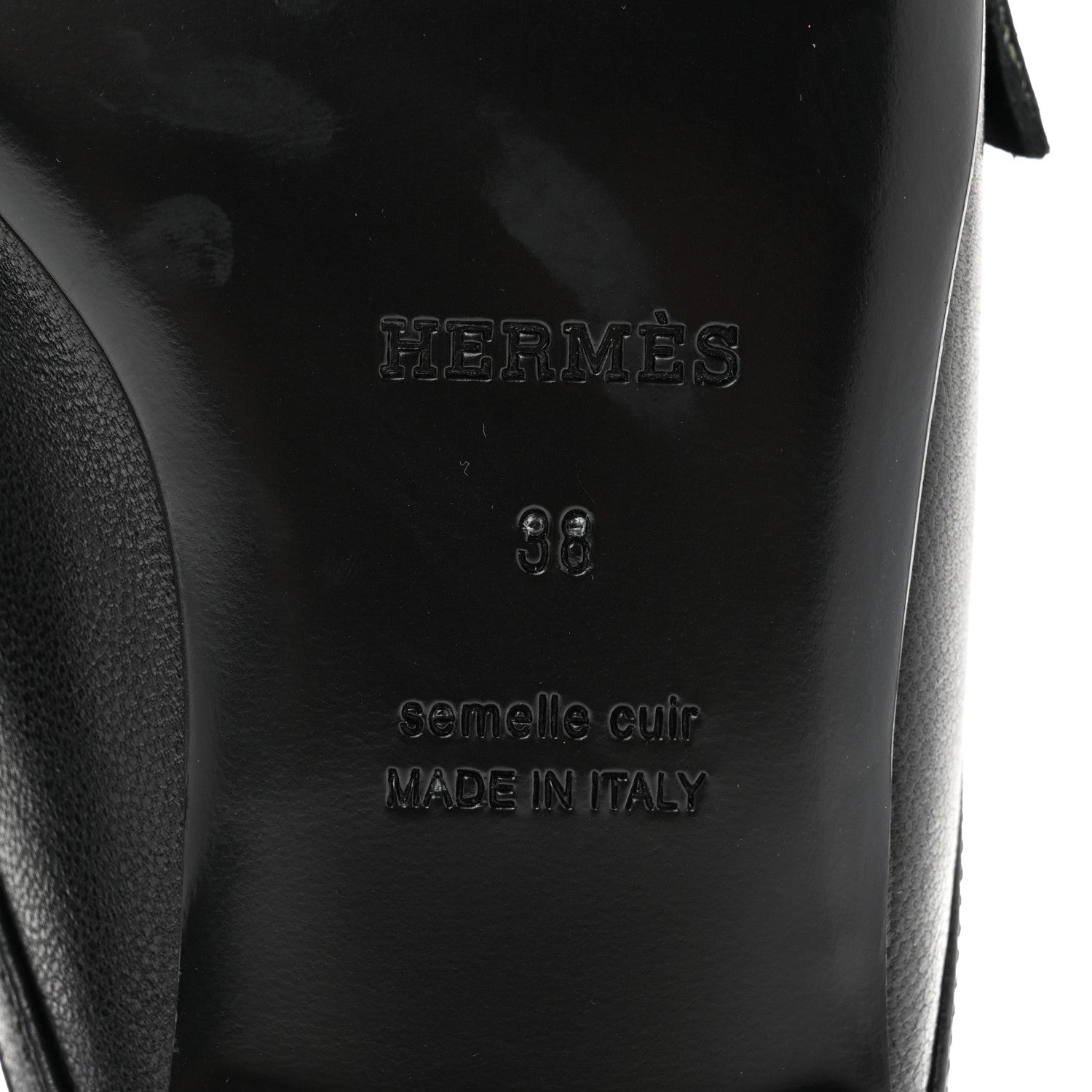 Hermes Goatskin Groupie Mule 38 Black 6 of 9