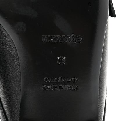 Hermes Goatskin Groupie Mule 38 Black 6 of 9