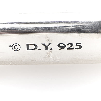 David Yurman Sterling Silver Diamond Lexington Barrel Ring 54 7 4 of 4