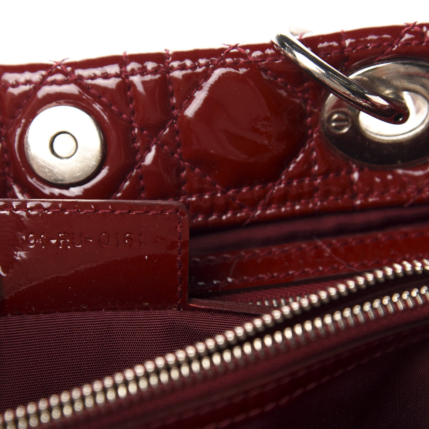 Christian Dior Patent Cannage Large Dior Soft Shopping Tote Red 9 of 10
