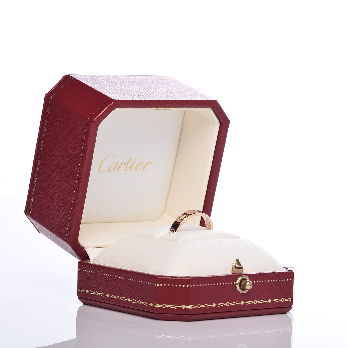 18K Pink Gold 3.5mm LOVE Wedding Band Ring 51 5.75