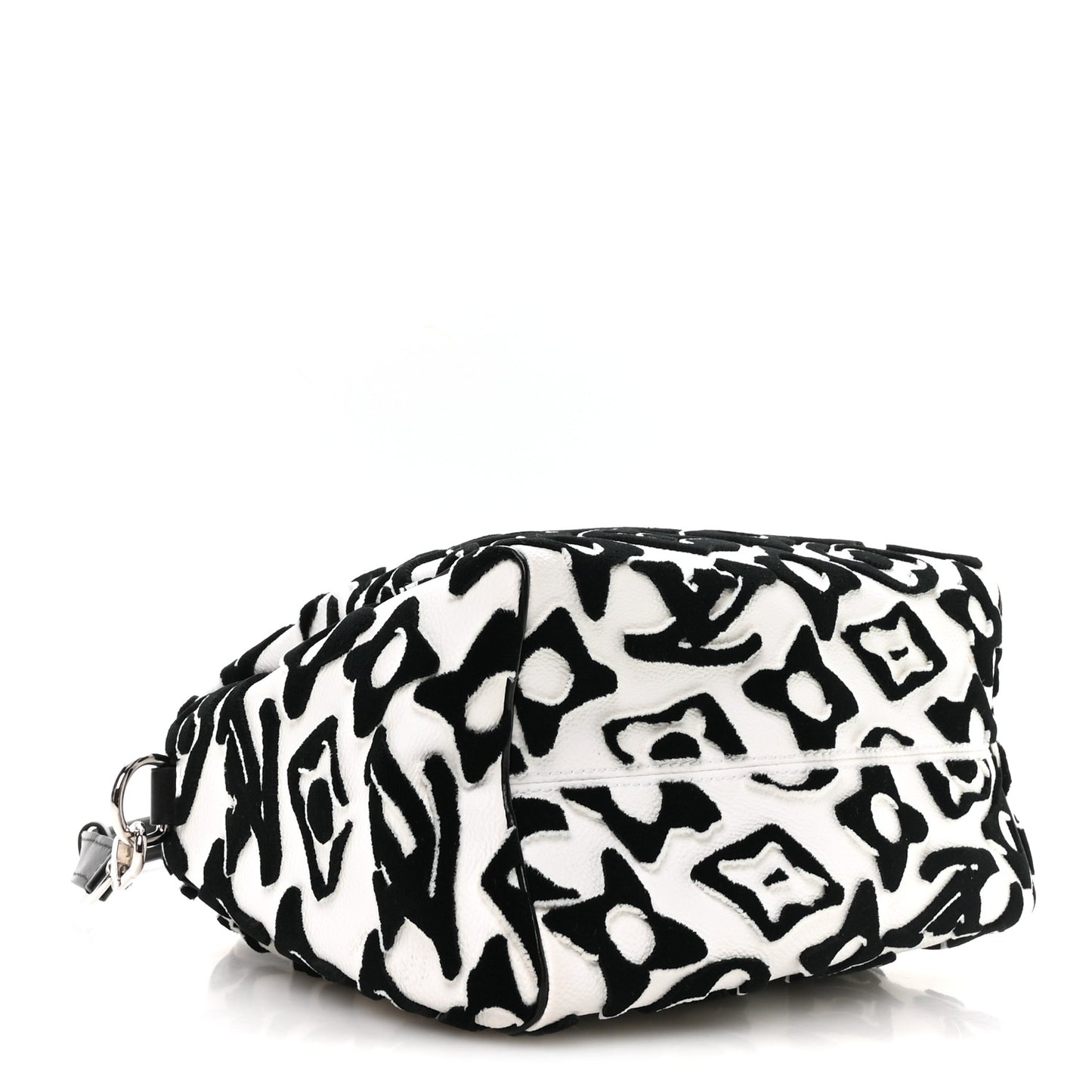 X UF Tufted Monogram Speedy Bandouliere 25 White Black
