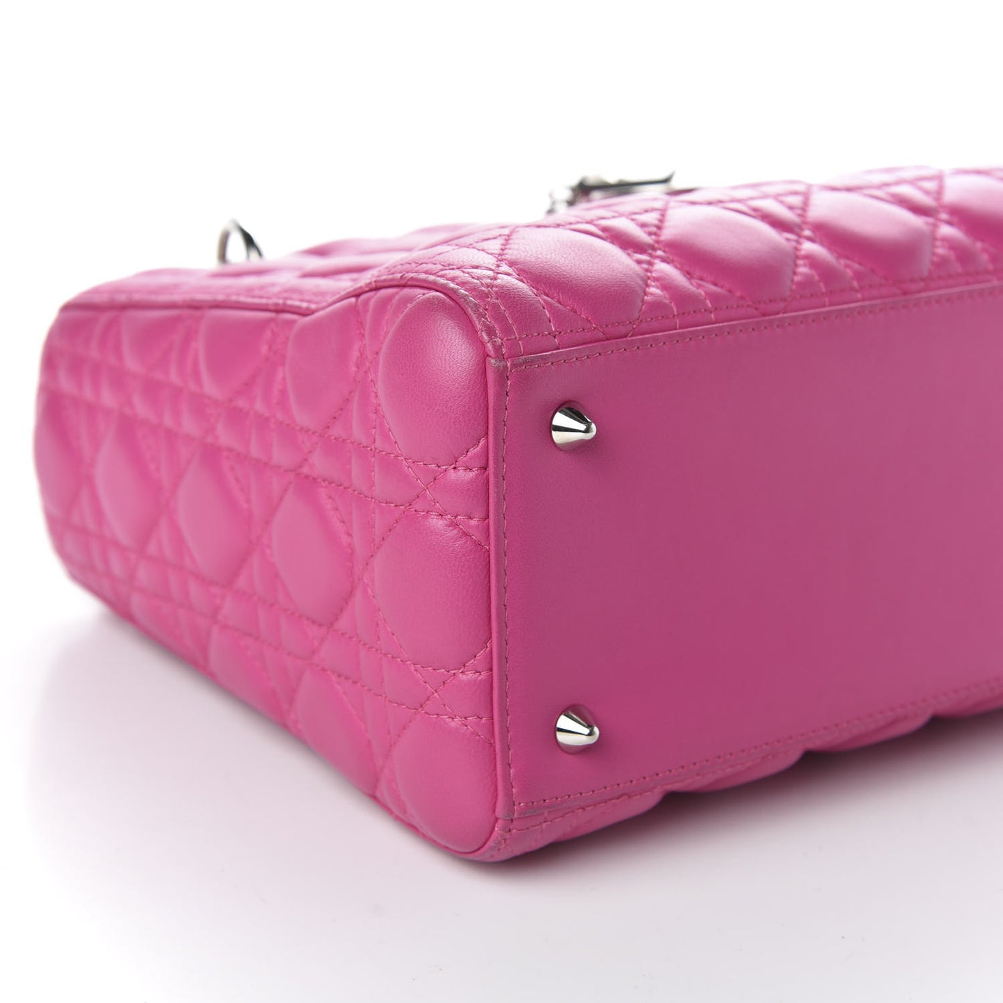 Lambskin Cannage Medium Lady Dior Pink
