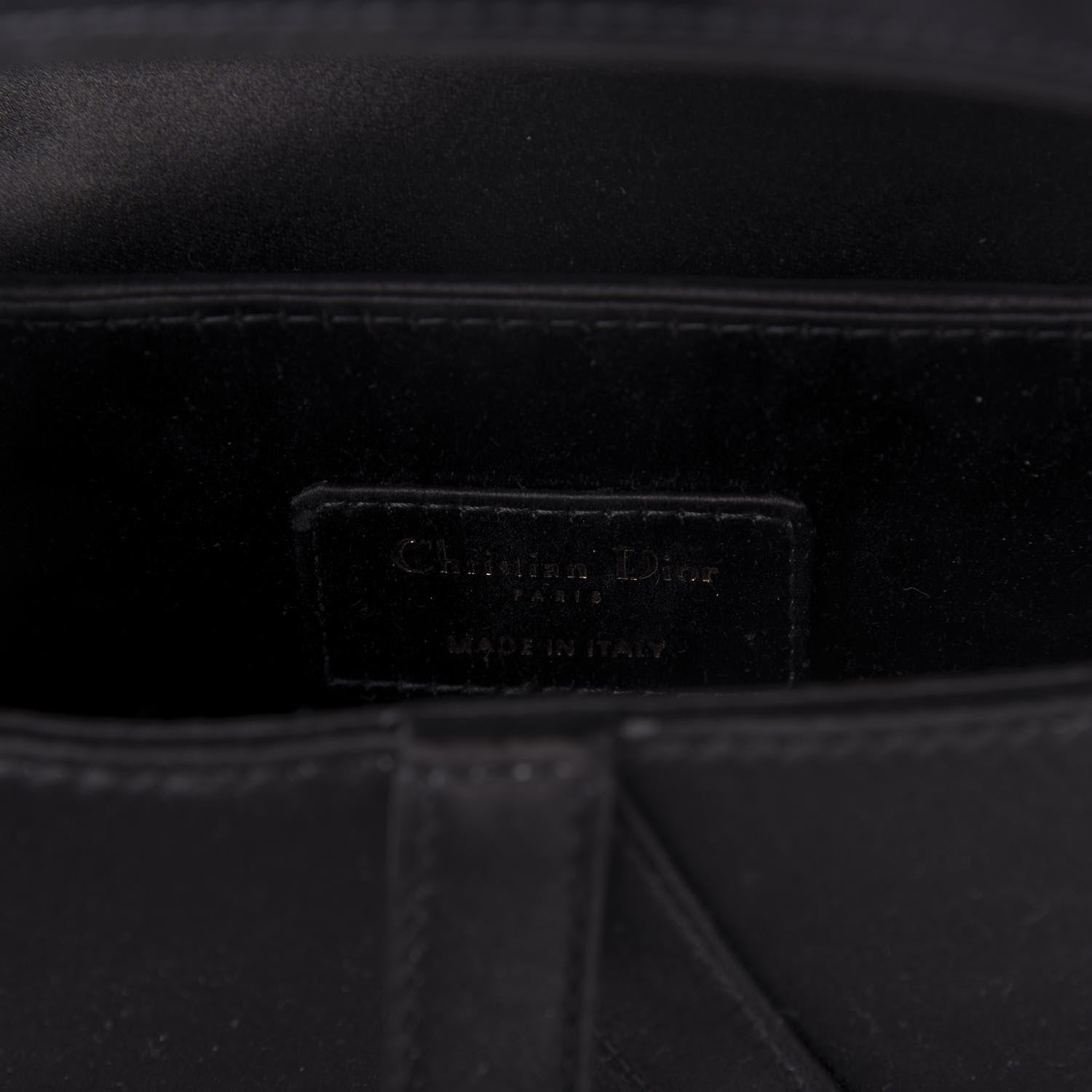 Christian Dior Satin Crystal Mini Saddle Bag Black 8 of 8