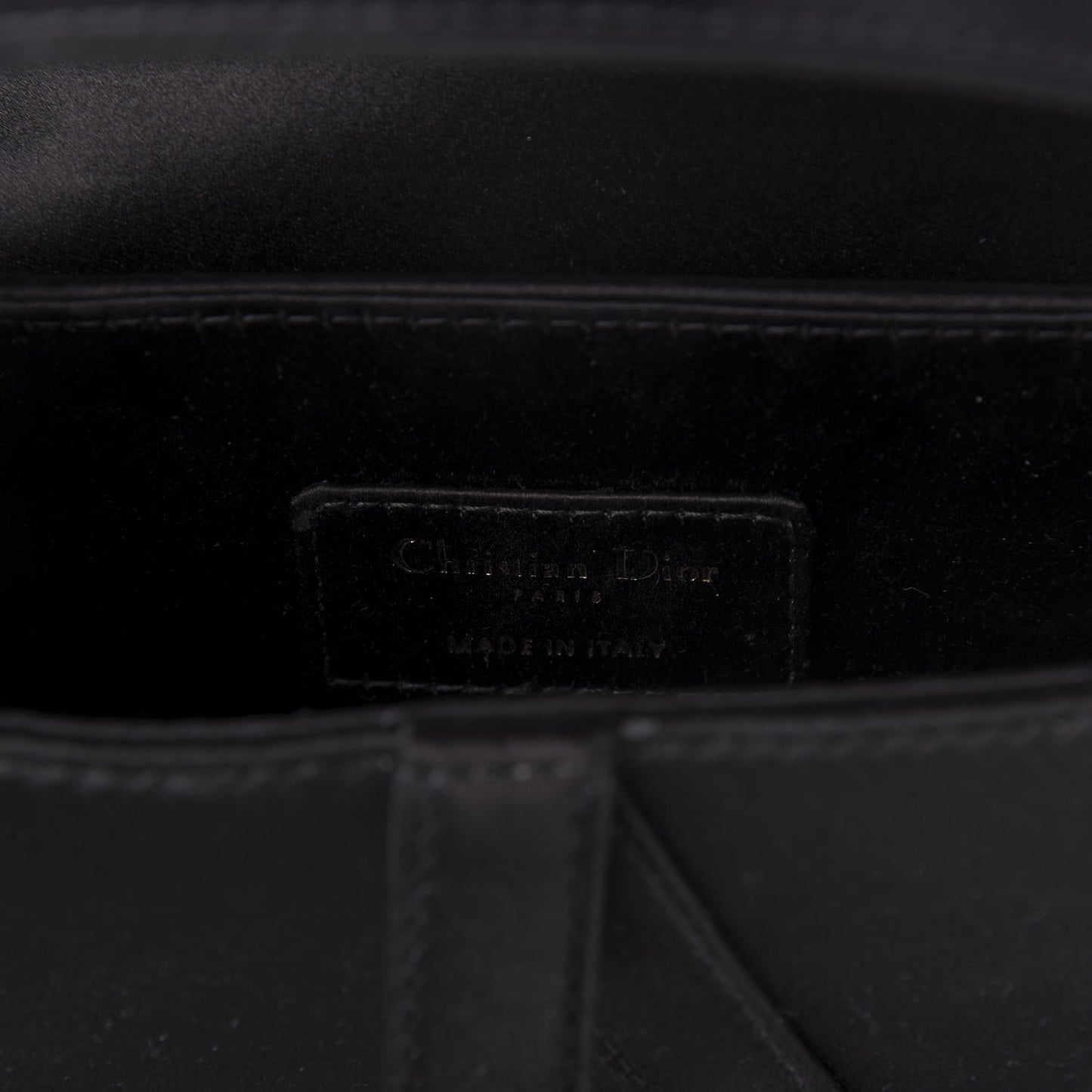 Satin Crystal Mini Saddle Bag Black