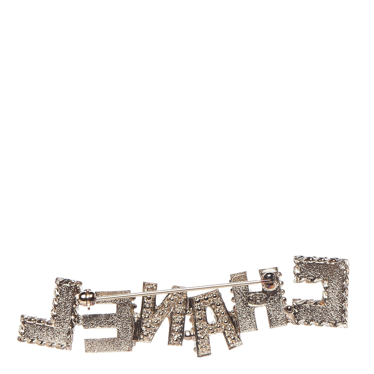 Chanel Pearl Enamel Logo Brooch Multicolor 3 of 4