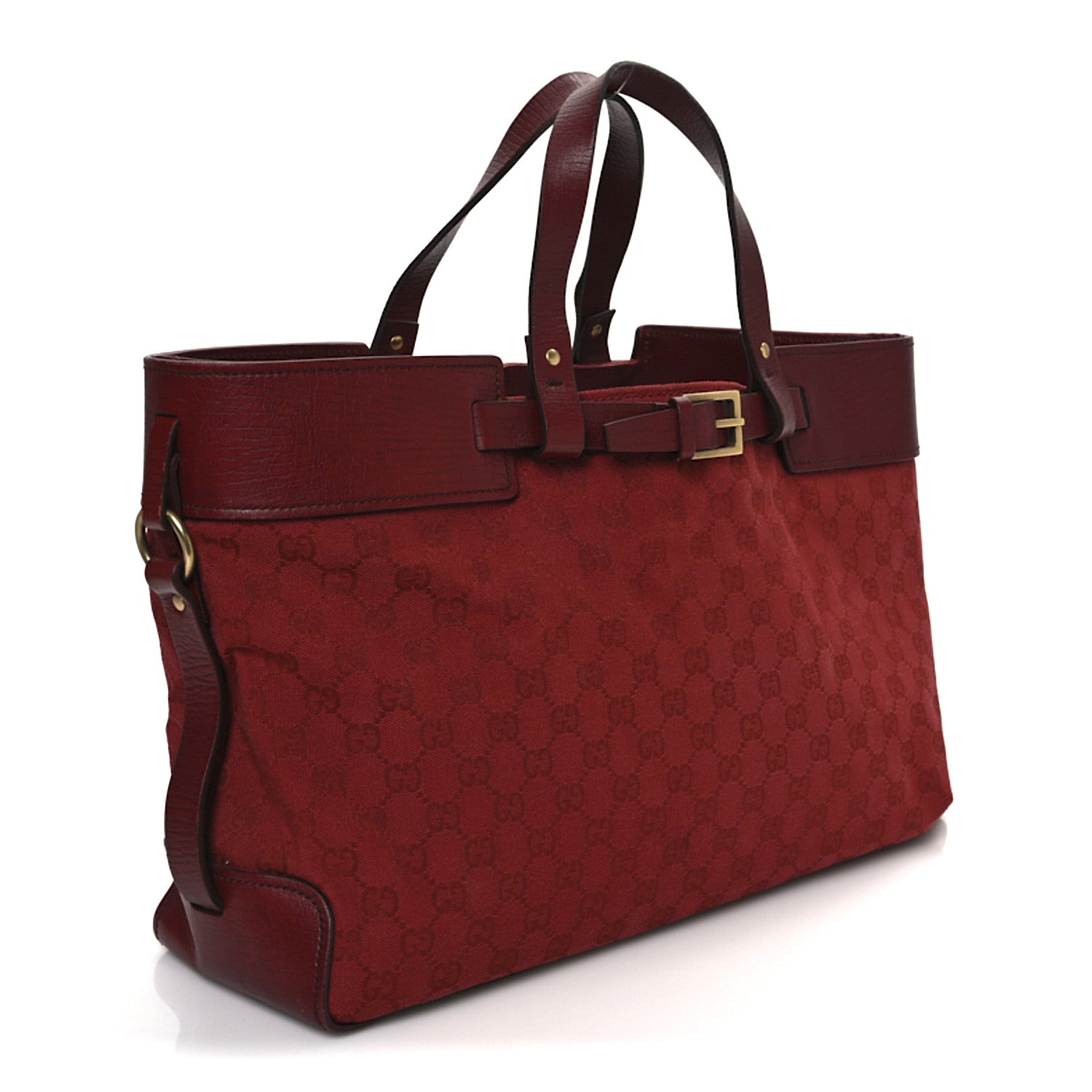 Gucci Monogram Large Tote Red 3 of 15