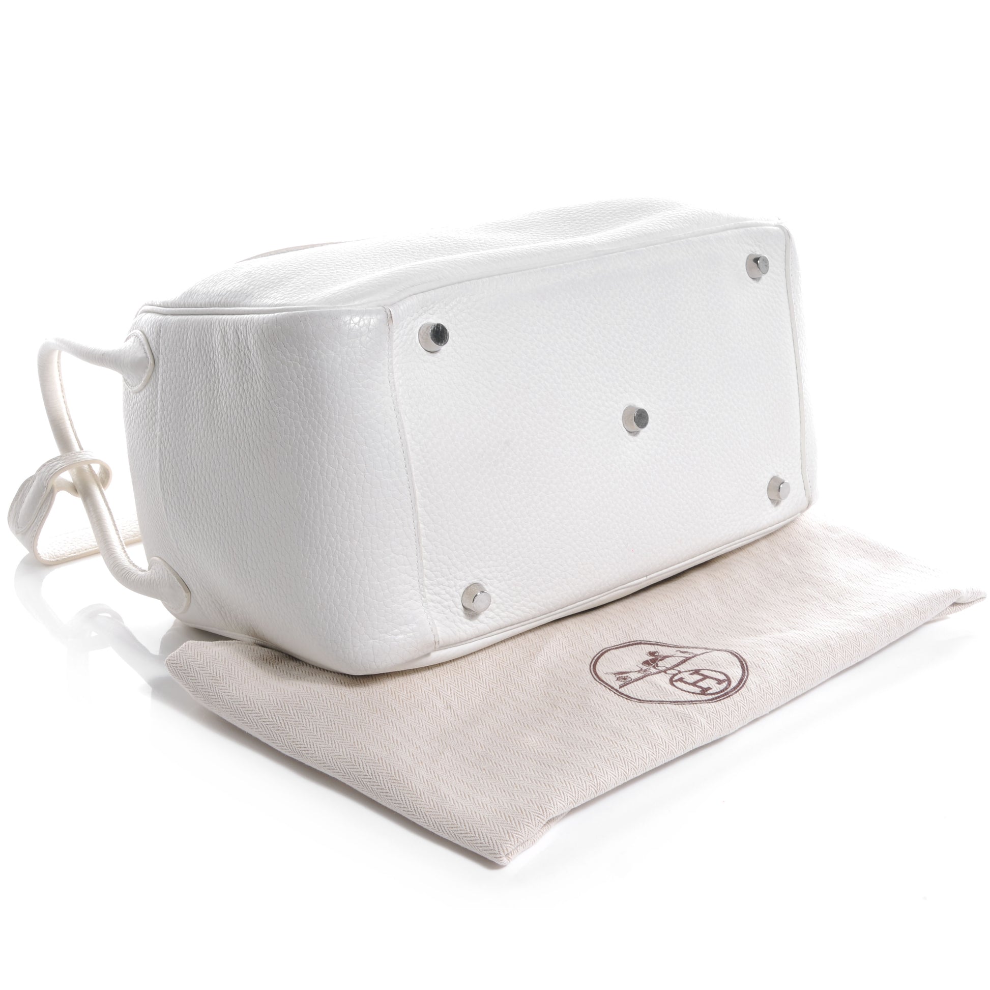 Hermes Taurillon Clemence Lindy 30 White 4 of 9