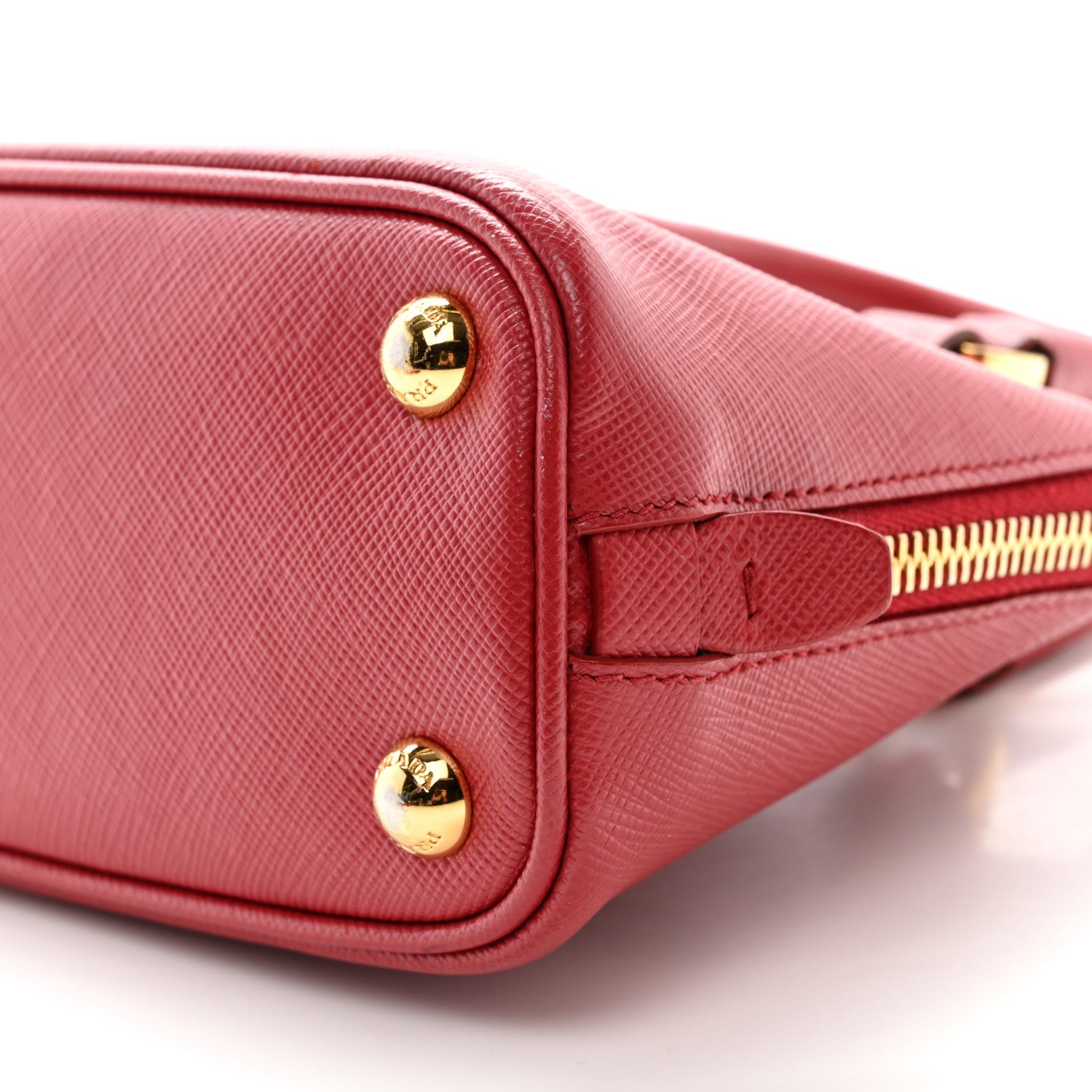 Prada Saffiano Lux Mini Promenade Tote Fuoco 9 of 10