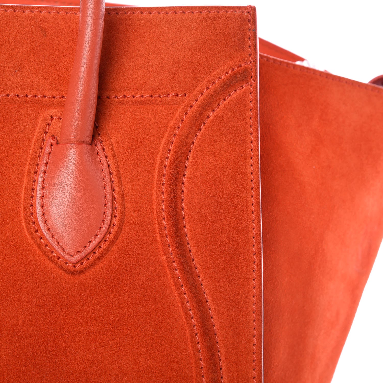 Celine Nubuck Medium Phantom Luggage Bright Orange 23 of 27
