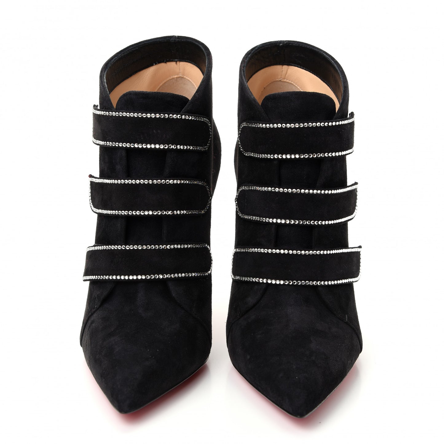 Veau Velour Strass Triniboot 100 Booties 36.5 Black