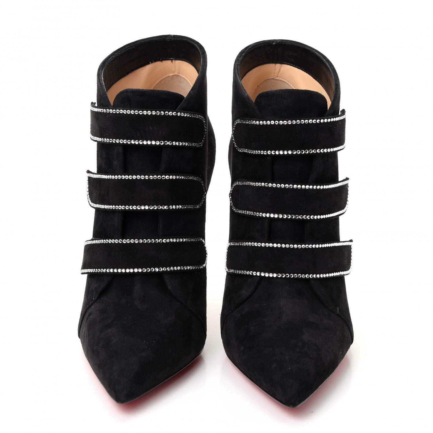 Christian Louboutin Veau Velour Strass Triniboot 100 Booties 36.5 Black 2 of 10