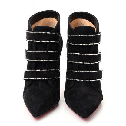 Christian Louboutin Veau Velour Strass Triniboot 100 Booties 36.5 Black 2 of 10
