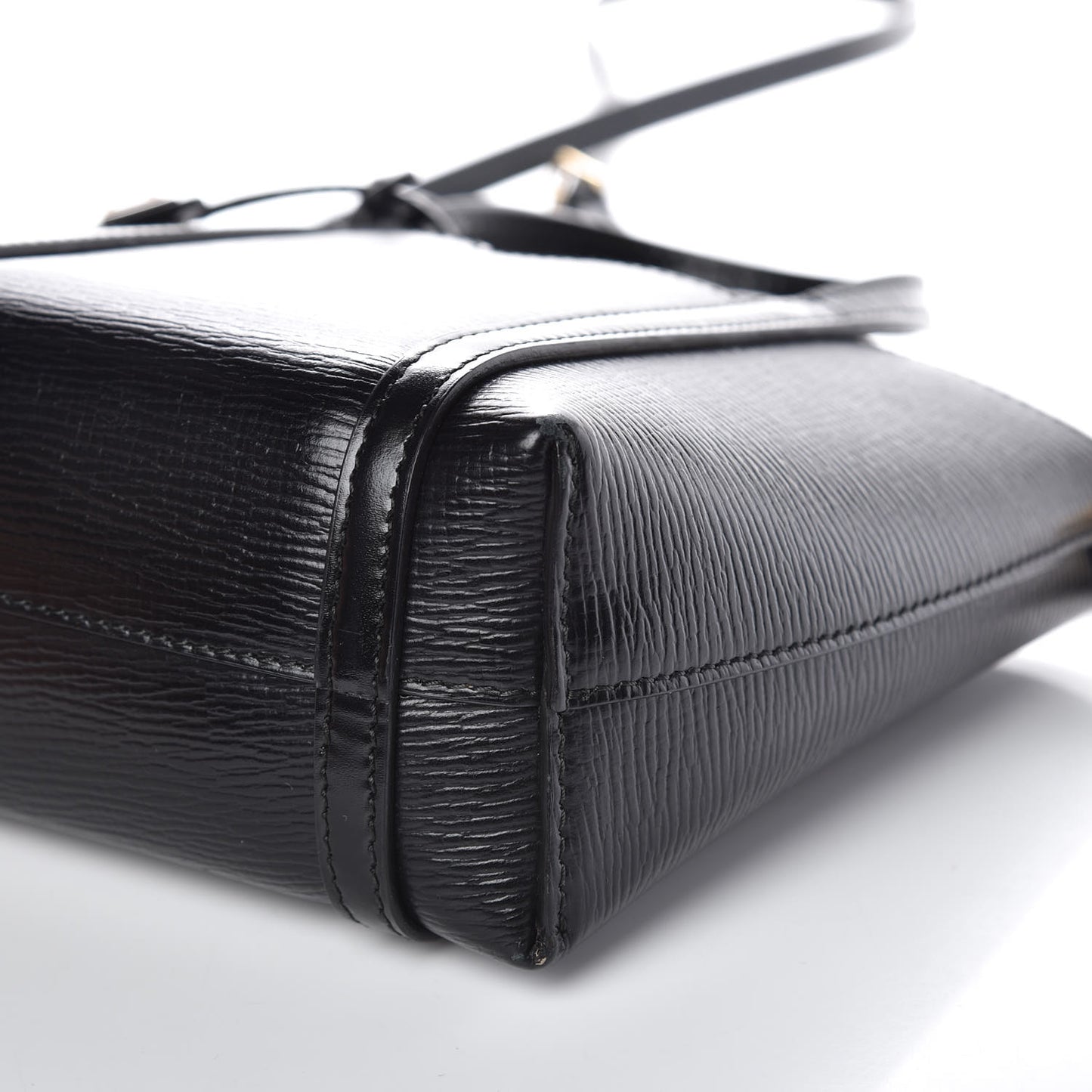 Textured Calfskin Mini Escape Shopper Tote Black