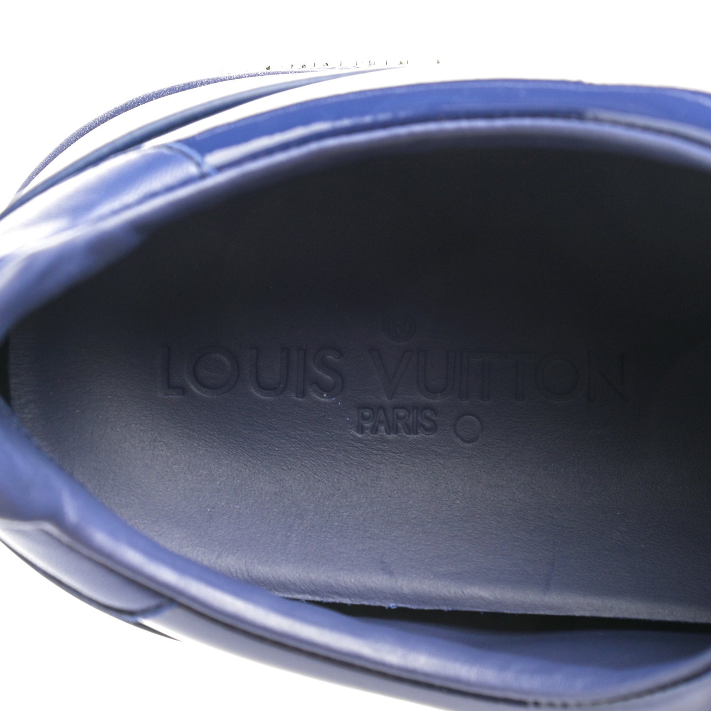 Patent Calfskin Frontrow Sneakers 38.5 Blue Nuit