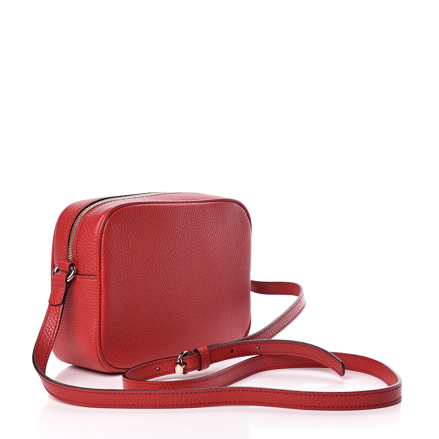 Gucci Pebbled Calfskin Small Soho Disco Bag Tabasco Red 3 of 10