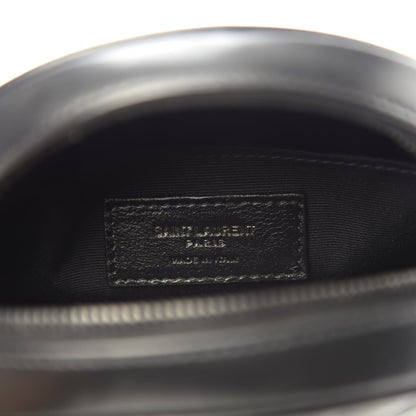 Saint Laurent Calfskin Matelasse Chevron Round Vinyle Camera Bag Black 8 of 10