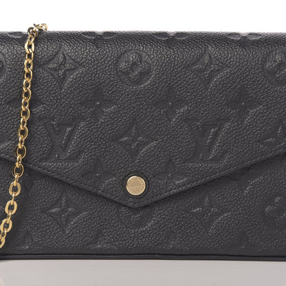 Louis Vuitton Empreinte Pochette Felicie Chain Wallet Black 11 of 11