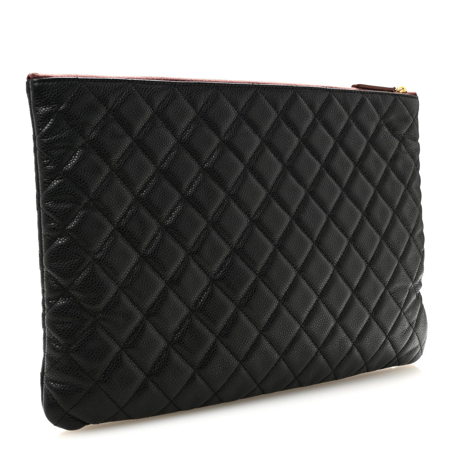 Chanel Caviar Quilted Large Cosmetic Case Black 3 of 9