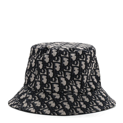 Christian Dior Oblique Reversible Teddy-D Brim Bucket Hat 57 Blue 1 of 13