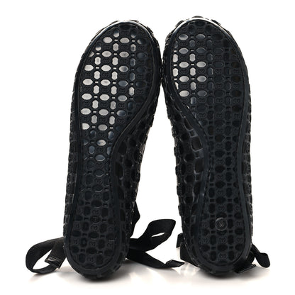 Gucci Rubber Satin Ballerina Flats 38 Black 6 of 9