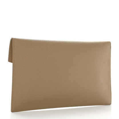 Saint Laurent Grain De Poudre Uptown Pouch Dark Beige 3 of 6