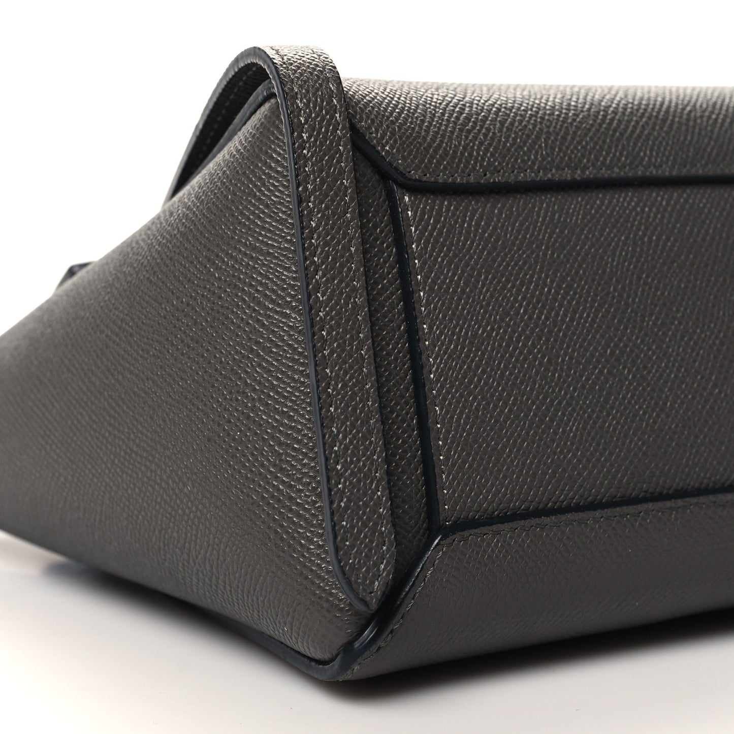 Grained Calfskin Nano Belt Bag Grey
