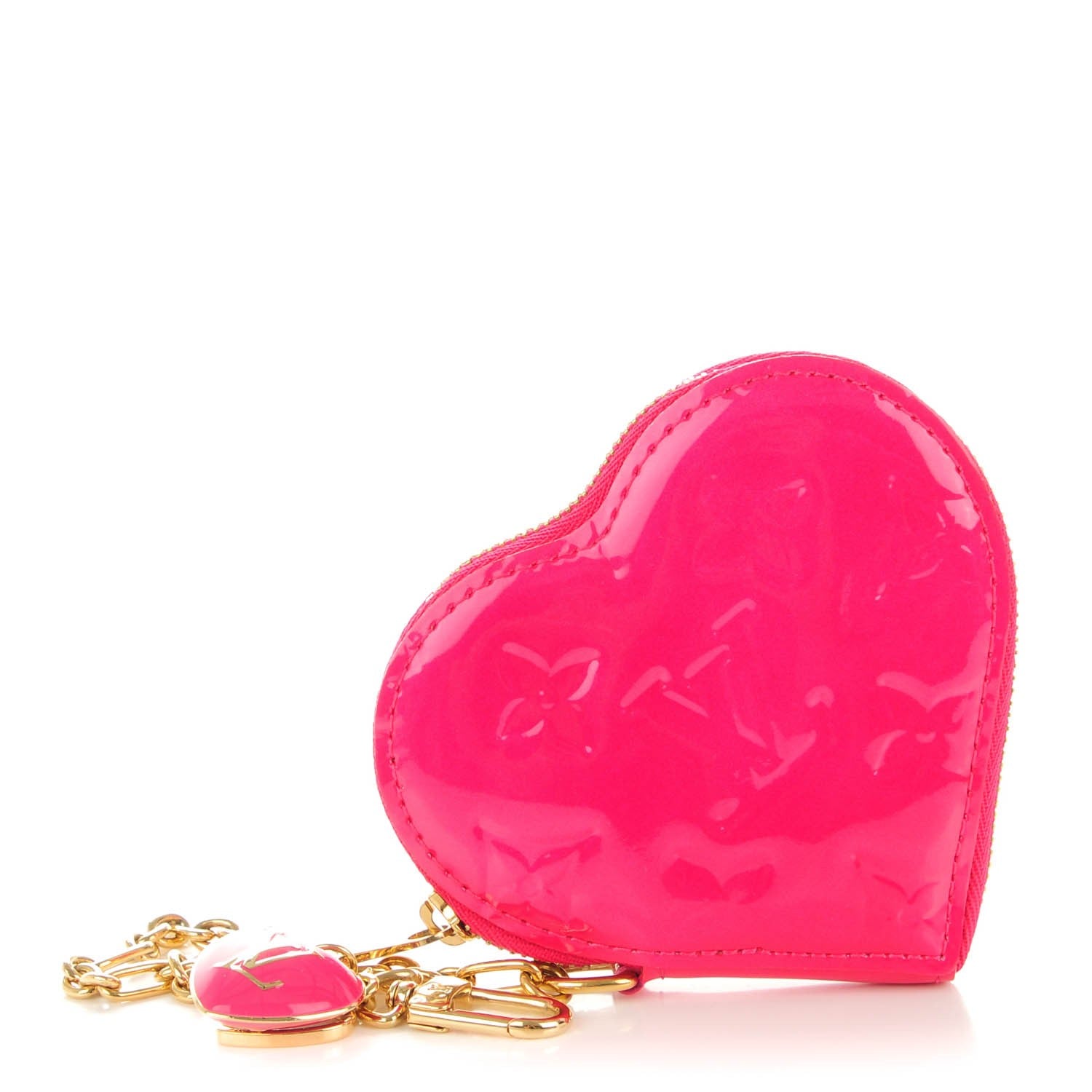 Louis Vuitton Vernis Heart Coin Purse Rose Pop 1 of 8