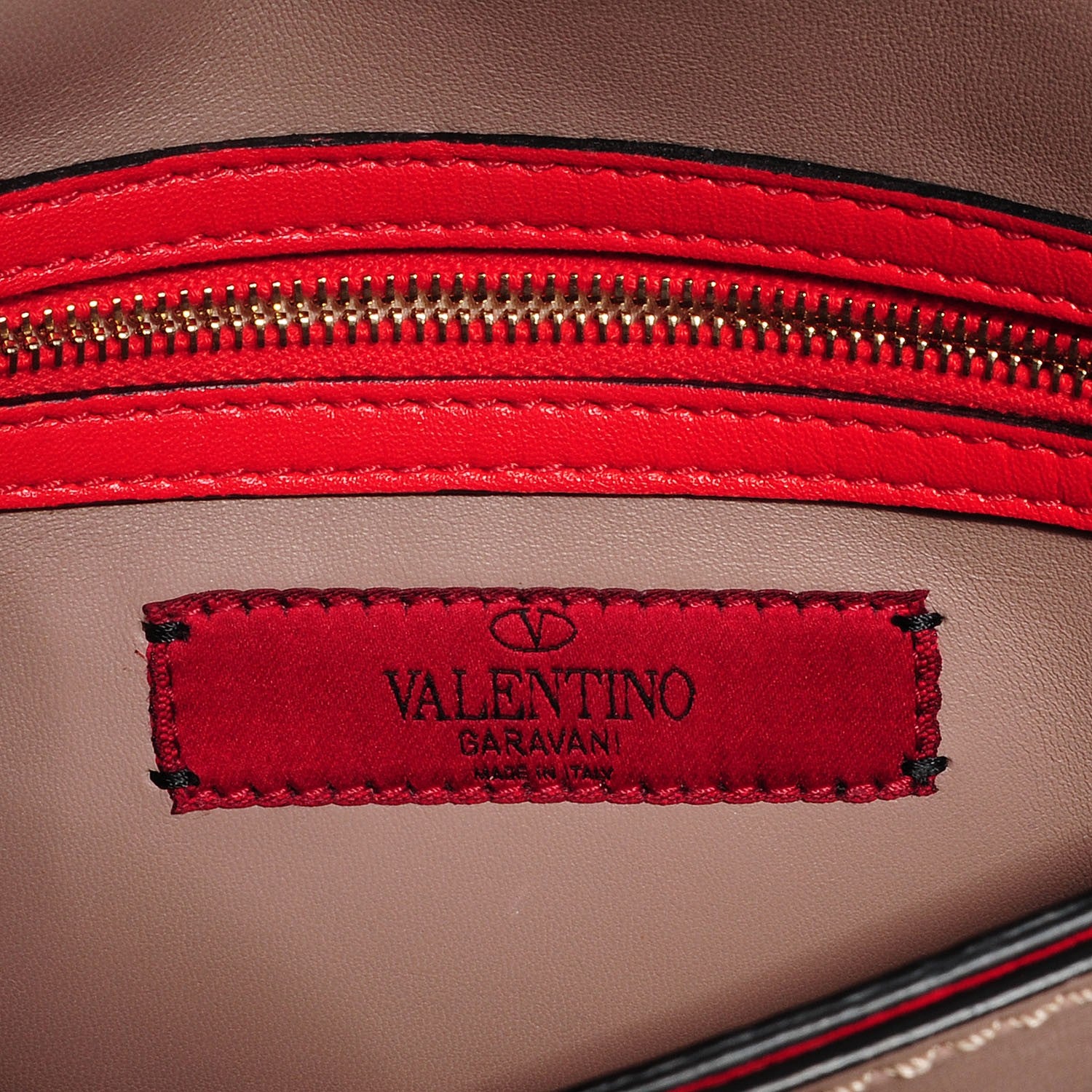 Valentino Garavani Nappa Rockstud Wristlet Clutch Deep Orange 5 of 7