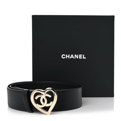 Chanel Calfskin CC Heart Coco In Love Belt 90 36 Black 7 of 7