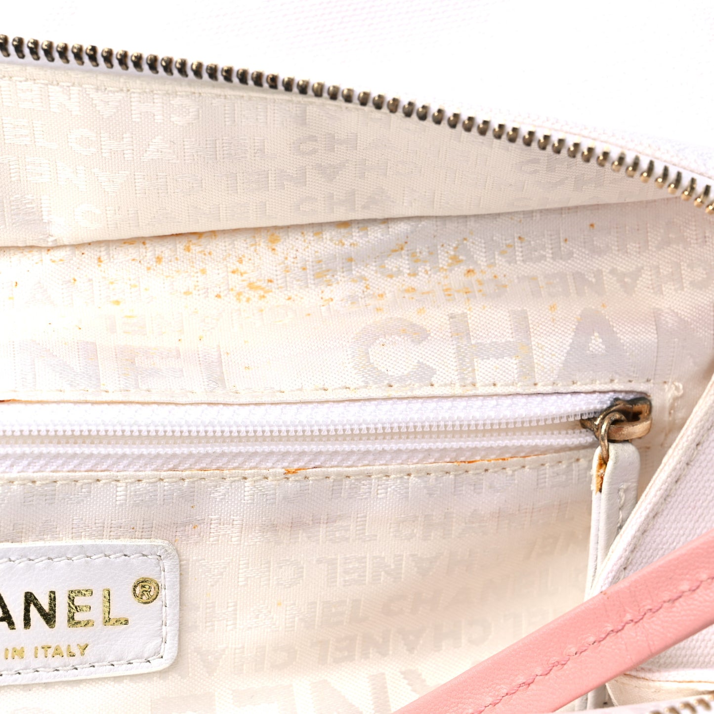Canvas CC Handbag Pink White