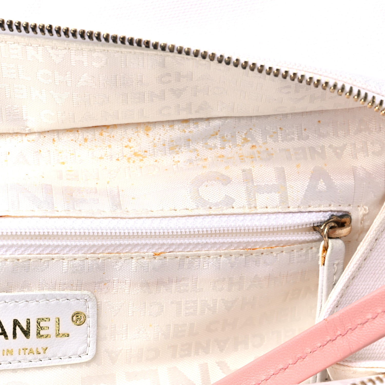 Chanel Canvas CC Handbag Pink White 12 of 14