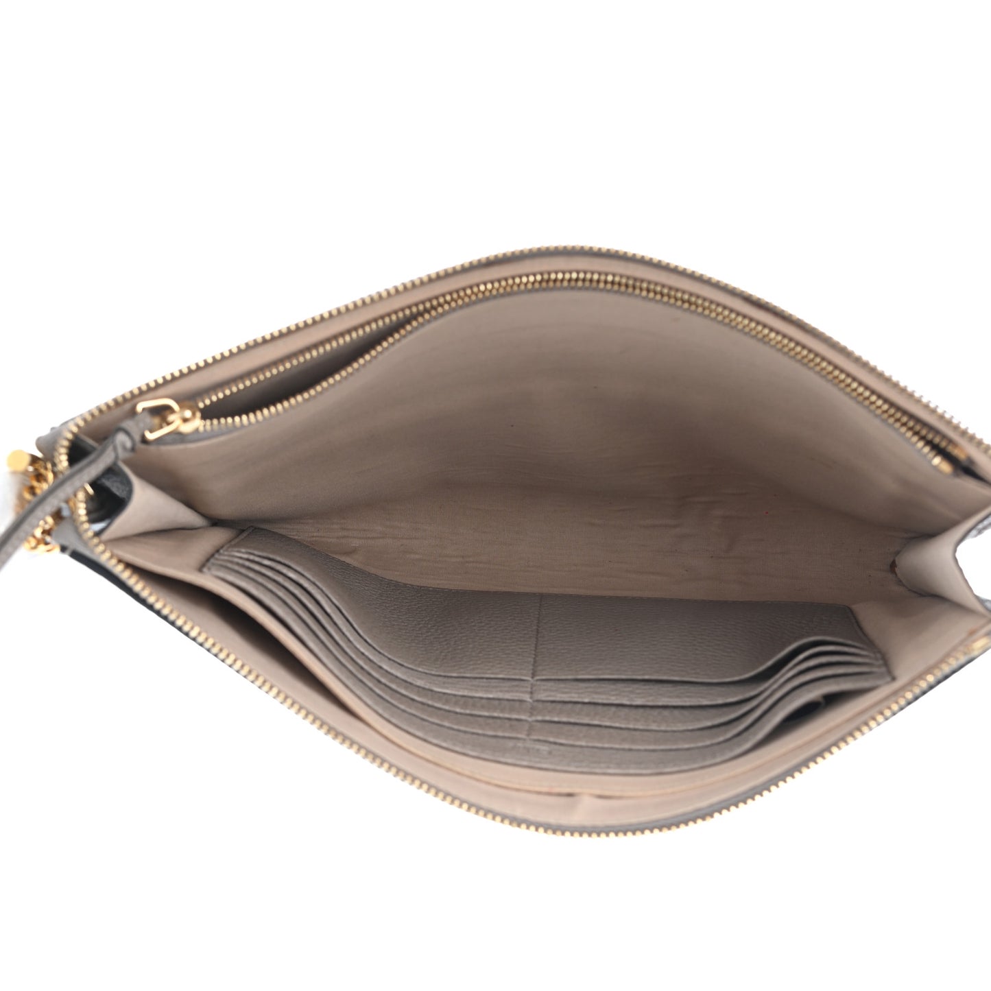 Grained Calfskin Joe Clutch Motty Grey