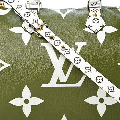Louis Vuitton Monogram Giant Speedy Bandouliere 30 Kaki Beige 9 of 9
