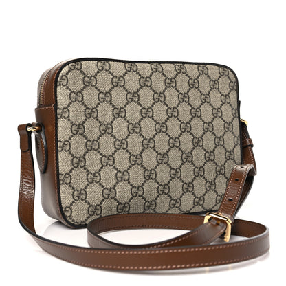 Gucci GG Supreme Monogram Small Horsebit 1955 Shoulder Bag Beige Brown Sugar 3 of 10
