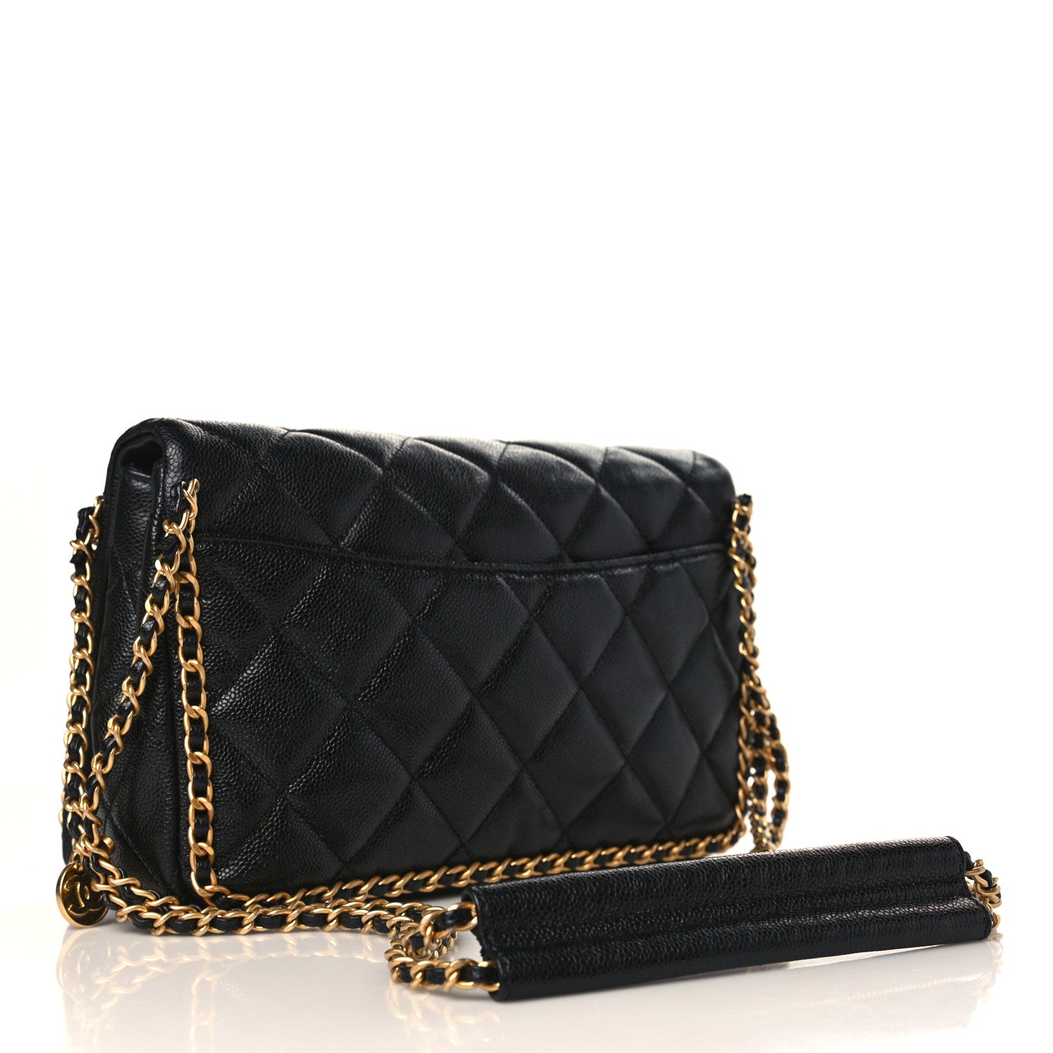 Chanel Caviar Quilted Never Ending Chain Flap Black 2 of 8