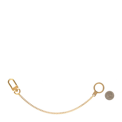 Louis Vuitton Metal Pochette Extender Key Ring Chain Gold 2 of 4