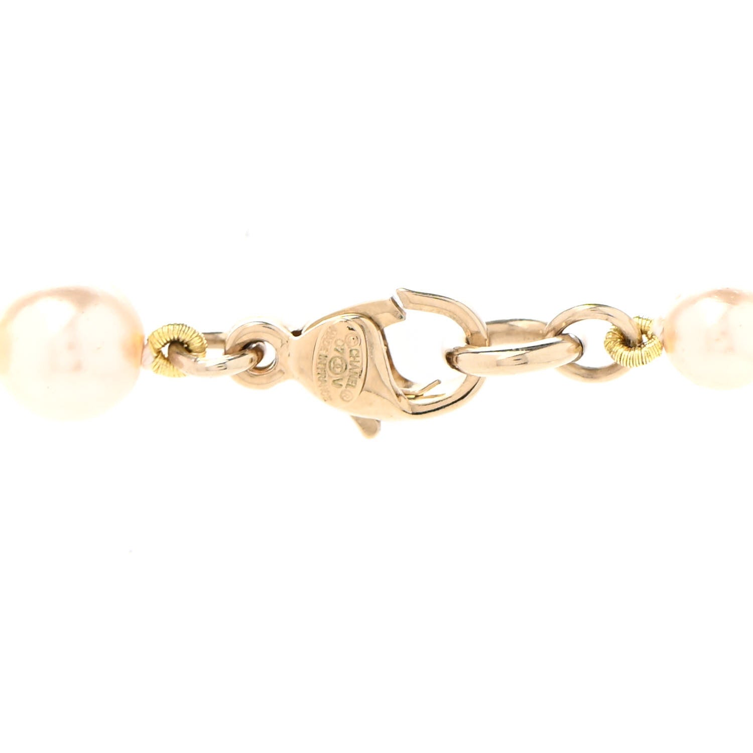 Chanel Graduated Pearl CC Long Necklace Gold 5 of 6