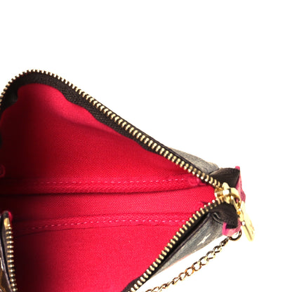 Louis Vuitton Monogram 2019 Christmas Animation Mini Courchevel Pochette Accessories Fuchsia 6 of 6