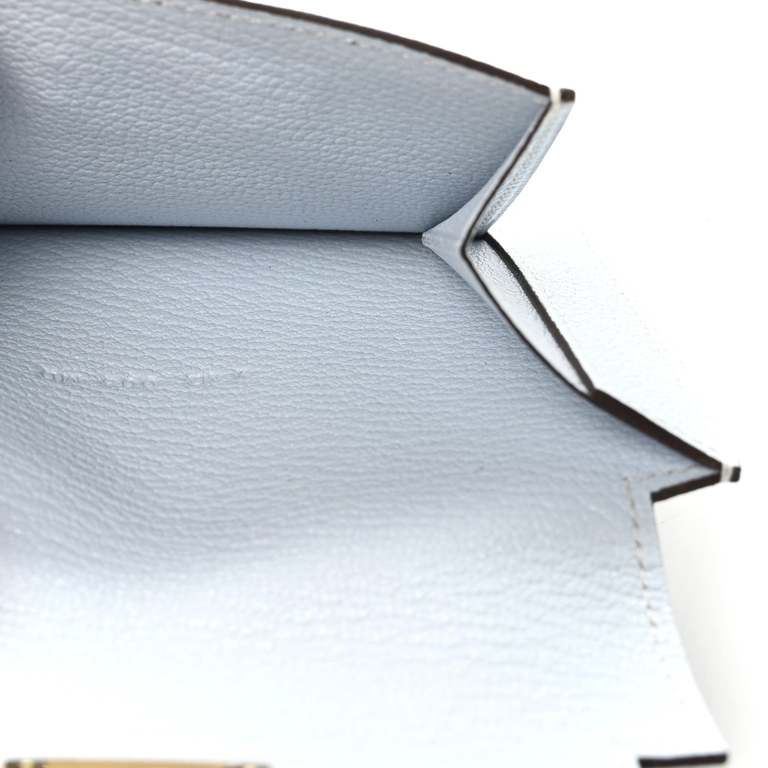 Hermes Chevre Mysore Kelly Pocket Compact Wallet Bleu Brume 5 of 8