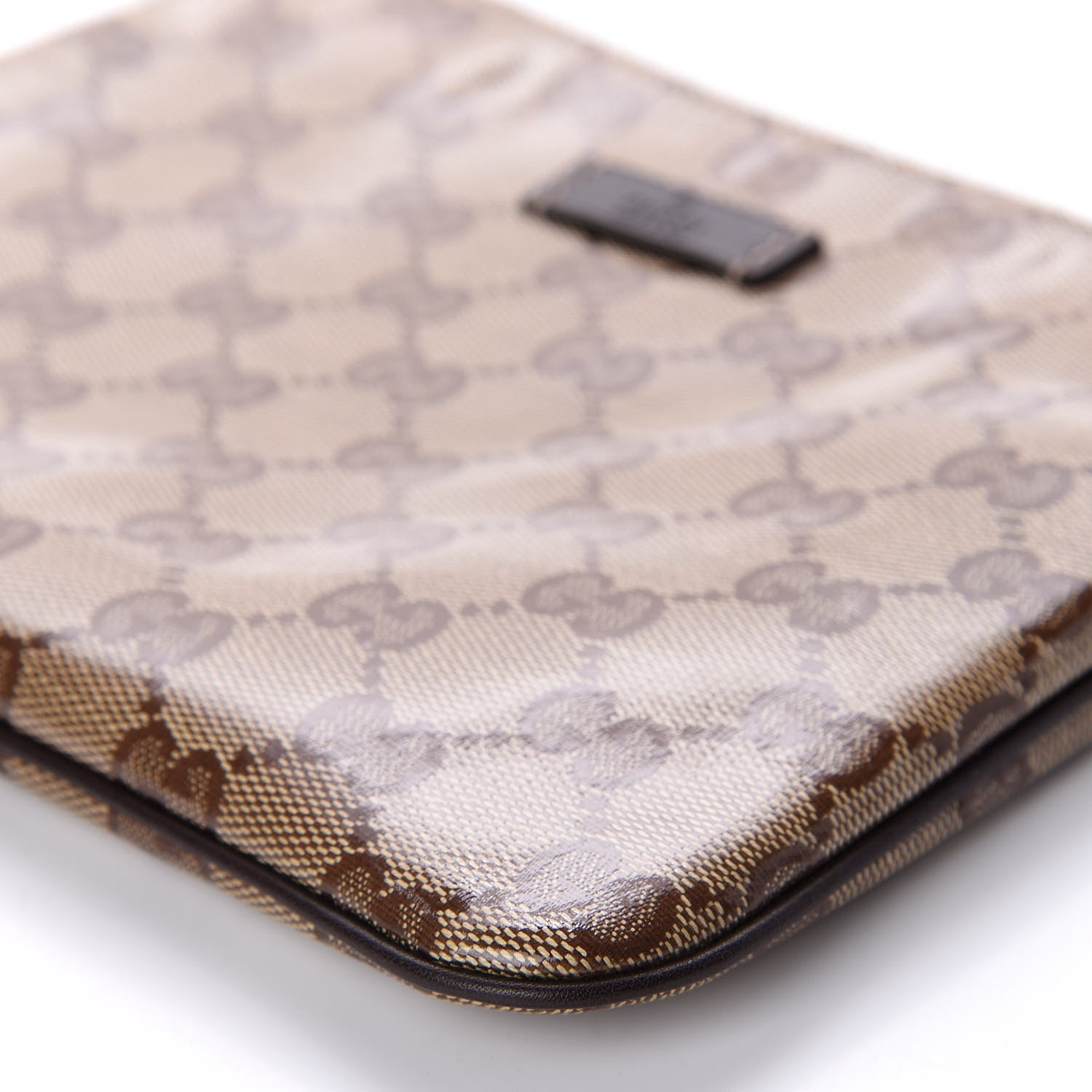 Gucci Crystal Monogram Pouch Dark Brown 7 of 9