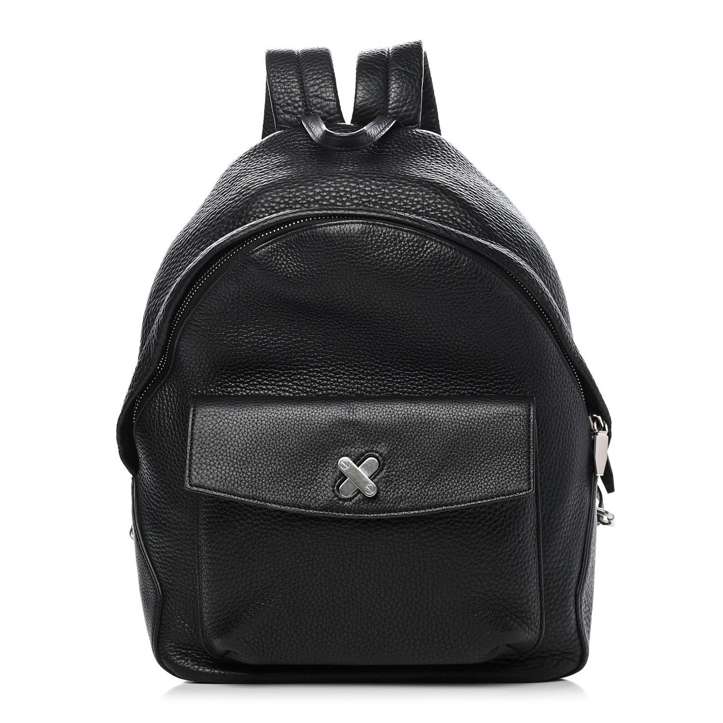 Grained Calfskin Backpack Black