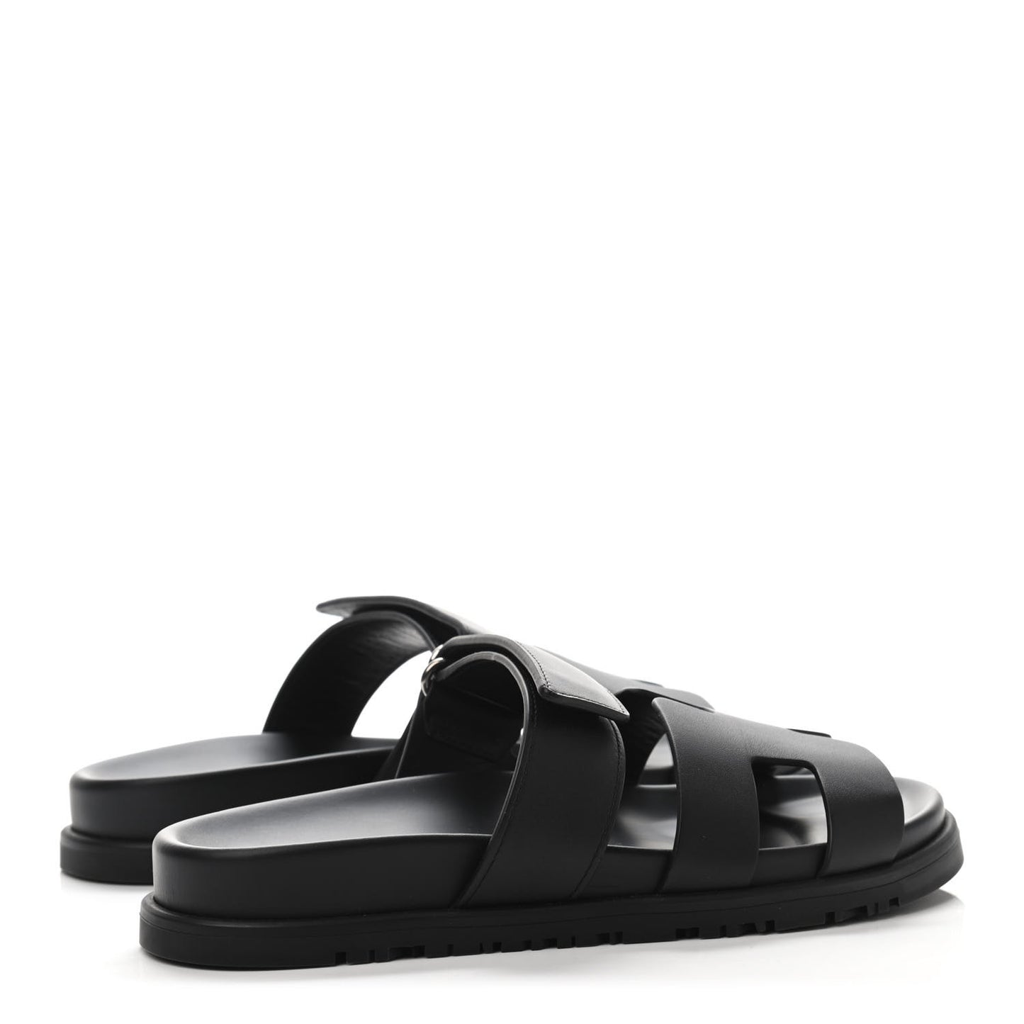 Calfskin Womens Chypre Sandals 36.5 Black