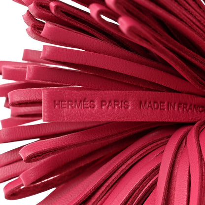Hermes Lambskin Carmen Tassel Key Holder Rose Shocking 3 of 3